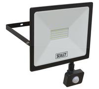 Extra Sottile Proiettore Con Sensore Pir 50W SMD LED LED113PIR Sealey Nuovo