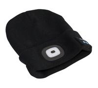 Cappello Beanie Sealey 1W SMD LED Ricaricabile USB Con Cuffie Wireless LED185W
