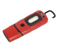 Sealey LED3601, torcia da ispezione, LED, ricaricabile, ai polimeri di litio, rosso, LED3601R