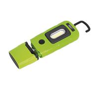 Sealey LED3601, torcia da ispezione, LED, ricaricabile, ai polimeri di litio, verde, LED3601G