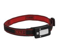 Sealey Ricaricabile Testa Torcia 2W Pannocchia LED Auto-Sensor Nero LED360HT