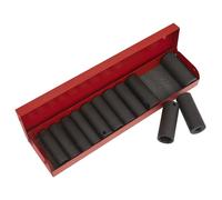 Sealey Metric Imperial Set Bussole Profonde 12pc 1cmD Singolo Esagonale AK683