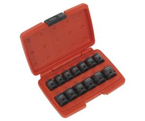 Sealey Metriche Impact Presa Set 13pc 1.3cmSq Drive Profilo Basso AK5613LP
