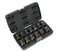 Sealey Metrico Chiave a Bussola Set 13pc 1.3cmSq Drive Singolo Esagonale AK5617M