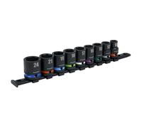 Sealey Metrico Chiave a Bussola Set 9pc 1.3cmSq Drive Standard 6 Punto AK5618M