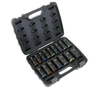 Sealey Metrico Impatto Profondo Presa Set 16pc 1/2Sq Drive 6-point Walldrive