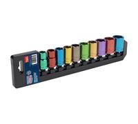 Sealey Metrico Multicolore Presa Set 10pc 1.3cmSq Drive 6pt Standard AK288