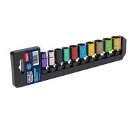 Sealey Metrico Multicolore Presa Set 10pc 1cmSq Drive 6pt Standard AK285