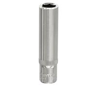 Sealey Metrico Presa 8mm Profondo 0.6cmSq Guida Completamente Lucidata SP1408D