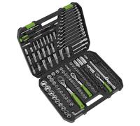 Sealey Metrico Presa e Punta Set 219pc 0.6cm 1cm 1.3cmD Cromo Singolo Hex S01212