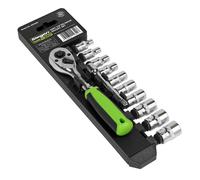 Sealey Metrico Presa Set 12pc 0.6cmD Cromato Singolo Hex su Un Scaffale S01240