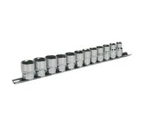 Sealey Metrico Presa Set 12pc 1cmSq Drive Walldrive Standard Lunghezza AK2693