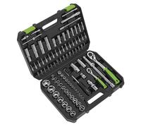 Sealey Metrico Presa Set 94pc 0.6cm & 1.3cmD Profondo Standard E Bit S01210