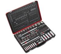 Sealey Metrico Presa Set E Punta 0.6cm 1.3cmD 108pc Singolo Esagono Torx AK7926