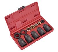 Sealey Metrico Ruota Borchie Installatore Kit 12pc Rifilettatore Muore Rondella