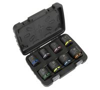 Sealey Metrico Urto Presa Set 1.9cmD 8pc 6-Point Standard Lunghezza AK8890M