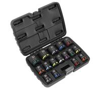 Sealey Metrico Urto Presa Set 16pc 1.3cmD Standard Lunghezza con Scatola AK5625M