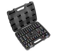 Sealey Metrico Urto Presa Set 1cmD 36pc Profondo E Standard 6 Punto AK5633M