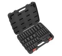 Sealey Metrico Urto Presa Set 34pc 1.3cmD Profondo E Standard Lunghezza AK5634M
