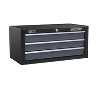 Sealey Mid-Box 3 Cassetto Con Ball-Bearing Fermacapelli - Nero/Grigio AP3503TB