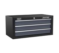 Sealey Mid-Box 3 Cassetto Con Ball-Bearing Fermacapelli - Nero/Grigio AP3503TB