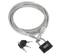 Sealey Moto Cavo Lucchetto 3M Taglio Resistente con e Chiave Set SHGCL3