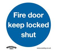 Sealey Obbligatorio Sicurezza Insegna - Fuoco Porta Mantenere Chiuso Shut -