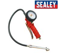 Sealey Officina Pneumatico Gonfiatore - Doppio a Pressione Valvola Attacco,Rosso