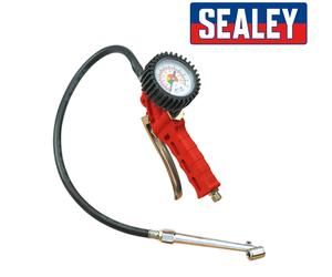 Sealey Officina Pneumatico Gonfiatore - Doppio a Pressione Valvola Attacco,Rosso