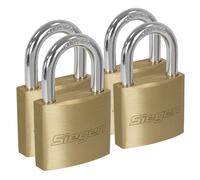 Sealey Ottone Corpo Lucchetto con Cilindro 40mm Chiave Uguale Confezione Di 4