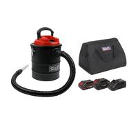 Sealey Palmare Cenere Aspirapolvere 20V SV20 Serie 15L Kit - 2 Batterie CP20VAV
