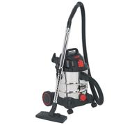 Sealey PC200SDAUTO Aspirapolvere Industriale 20ltr 1400W/230V Inossidabile Bin