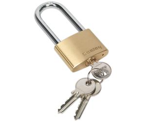 Sealey PL102L Lucchetto In Ottone Con Gancio Lungo 50Mm