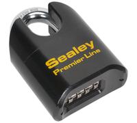 Sealey PL603S Lucchetto Combinato In Acciaio Con Gancio Coperto 62Mm