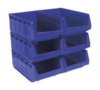 Sealey Plastica Conservazione Bin 310 x 500 x 190mm - Blu Confezione Di 6 TPS56B
