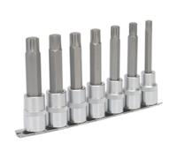 Sealey Polydrive Presa Set di Punte 7pc 1.3cmD 100mm M8 M9 M10 M11 M12 M13 M14