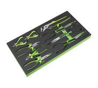 Sealey Portattrezzi Con Pinze 9pc Laterale Tagli Combinazione Naso Lungo Ecc.