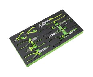 Sealey Portattrezzi Con Pinze 9pc Laterale Tagli Combinazione Naso Lungo Ecc.