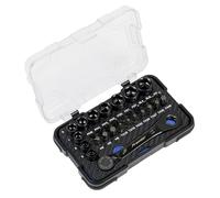 Sealey Premier AK2112 - Set di chiavi a bussola e punte Lock-On™, 31 pezzi, colore: Nero