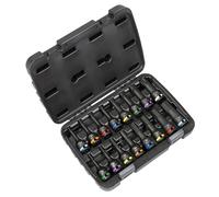 Sealey Premier Esagonale & Torx Stella Urto Presa Set di Punte 1.3cmSq Drive