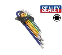 Sealey Premier extra Lungo TRX Stella Torx Set Chiavi 9pc Codice Colore