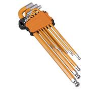 Sealey Premier Imperial extra Lungo Estremità Sferica Set Chiavi Esagonali 9pc