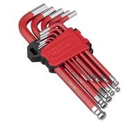 Sealey Premier Metrico Lungo Estremità Sferica Set Chiavi Esagonali 11pc Con