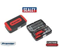 Presa & Set di Punte 38pc 0.6cmSq Guida AK8945 Sealey Nuovo