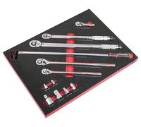 Sealey Premier TBT45 - Set di chiavi dinamometriche, chiave dinamometrica, barra interruttore e adattatore per bussole da 3/8" e 1/2", 12 pezzi
