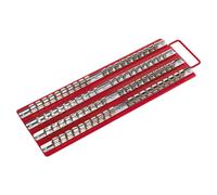 Sealey Presa Binario Vassoio Rosso 0.6cm 1cm & 1.3cmD Quattro 430mm con Clip