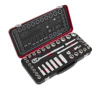 Sealey Presa Set 1cmD 37pc Metric Imperial Singolo Hex Standard Lunghezza AK7923