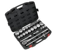 Sealey Presa Set 26pc 1.9cmSq Drive 12 Punto Walldrive Metric Imperial AK2584