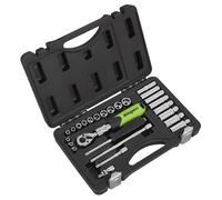 Sealey Presa Set Estendibile Cricchetto 0.6cmD 26pc Metrico Profondo & Standard