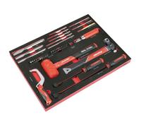 Sealey Pry Asta Sega Taglio & Urto Screwdriver Set Con Portattrezzi 39pc TBT66